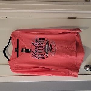 HD Long Sleeve Shirt; XL; Pink w/thumbholes